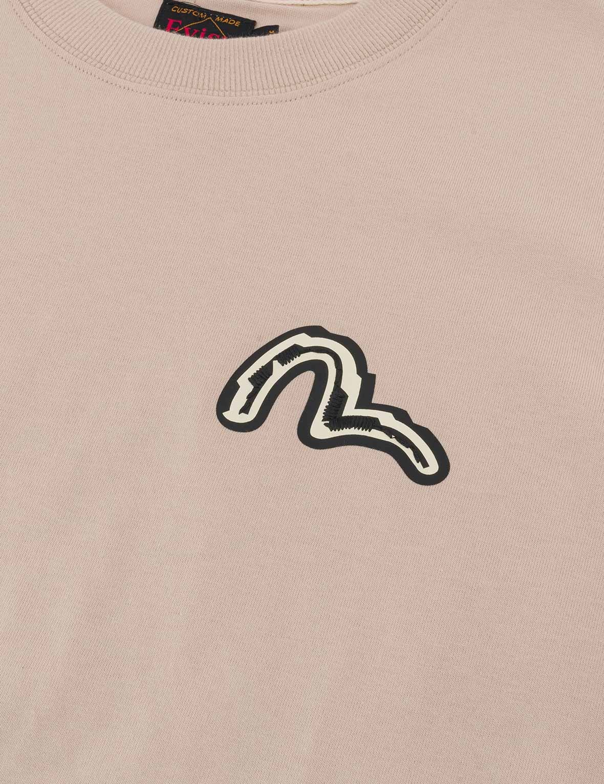 Seagull and Daruma Totem Print Regular Fit T-shirt - 6