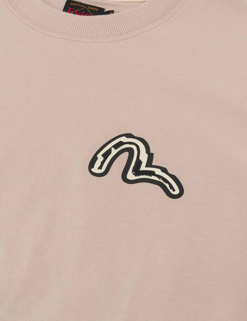 Seagull and Daruma Totem Print Regular Fit T-shirt 6