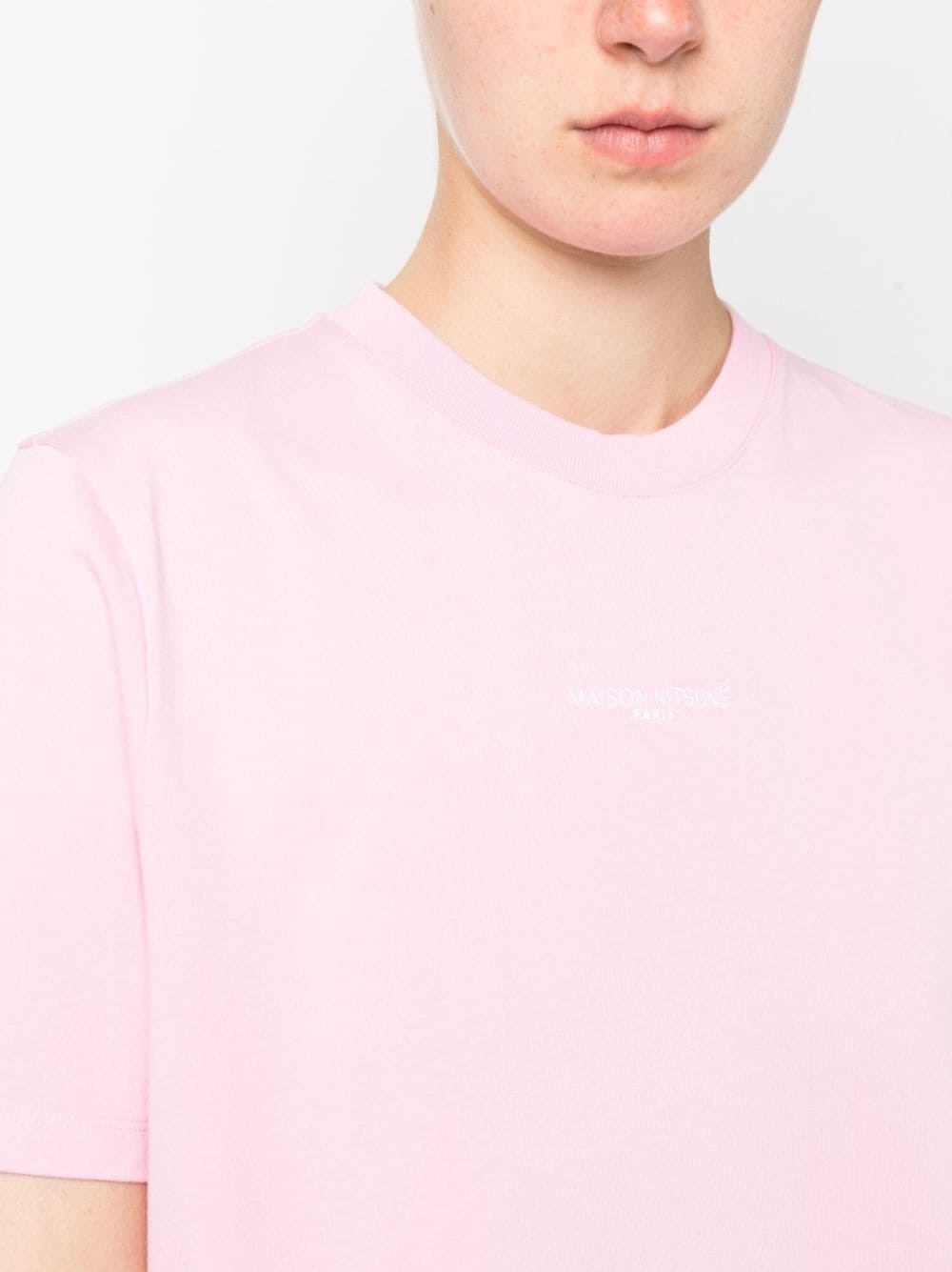 embroidered logo cropped T-shirt - 5