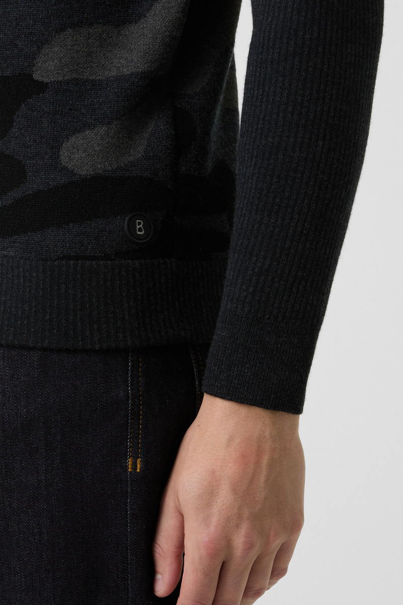 Knitted Troyer Reso in Anthracite/black 5