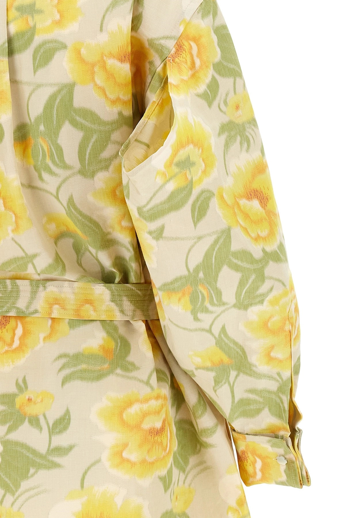 ' Peonies Kimono sleeve' dress - 4