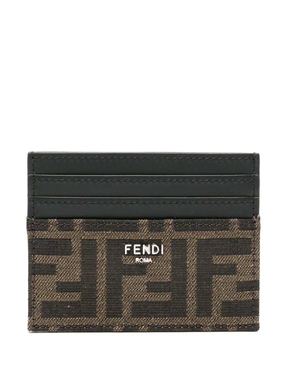 FF-jacquard leather card holder - 1