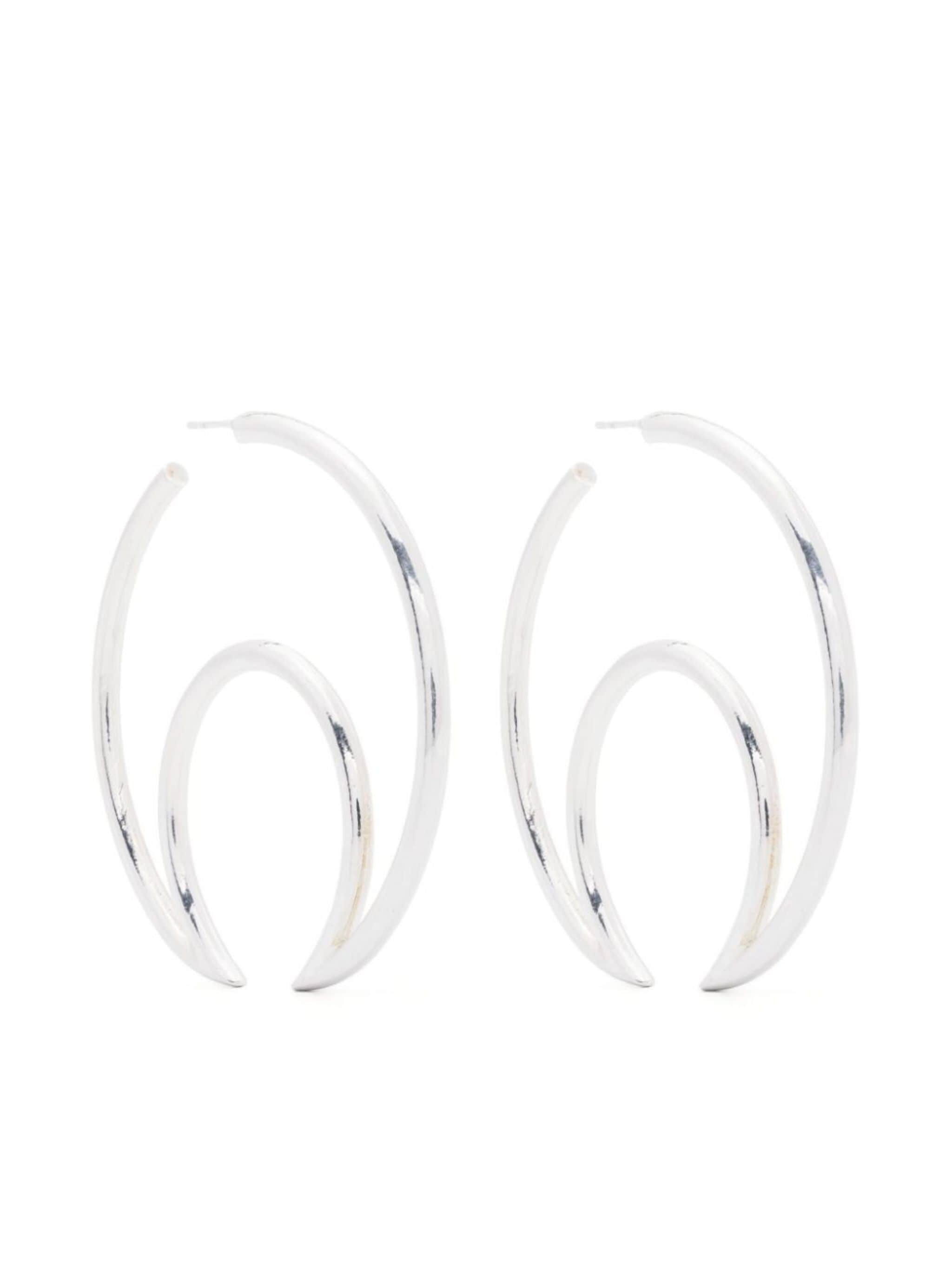 Moon-shaped hoop earrings - 1