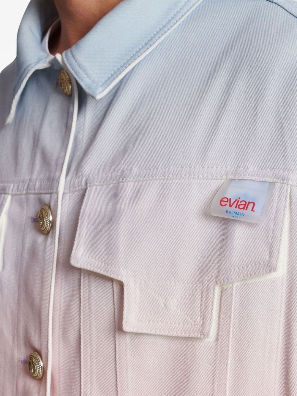 x Evian gradient denim jacket - 6