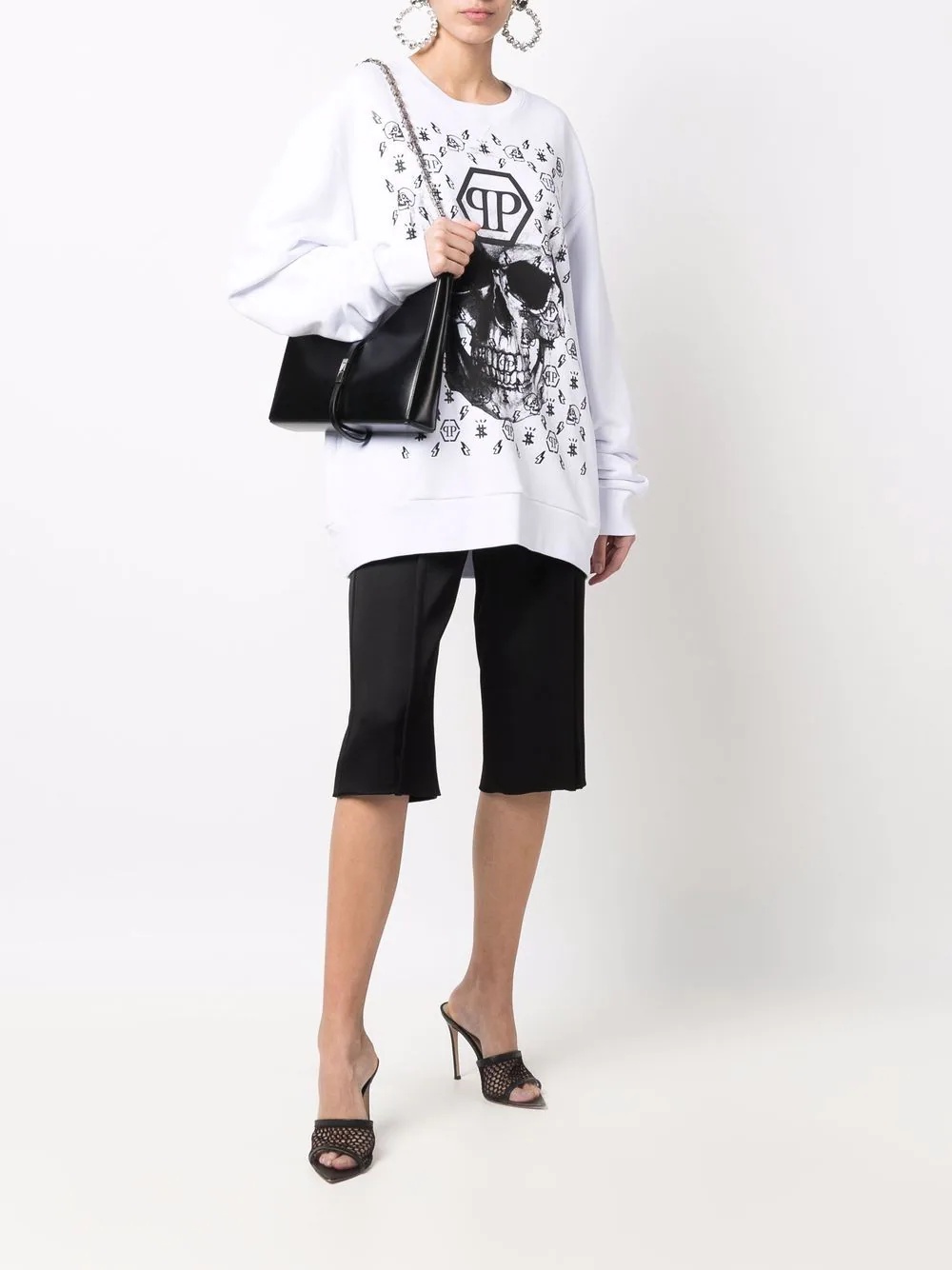 skull monogram-print sweatshirt - 3