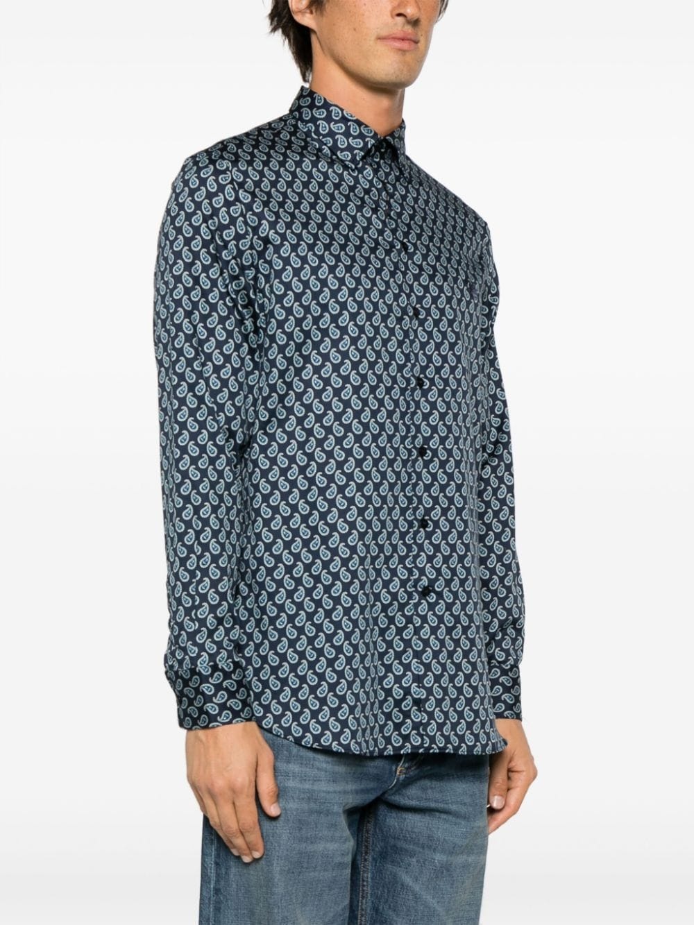 paisley-print cotton shirt - 3