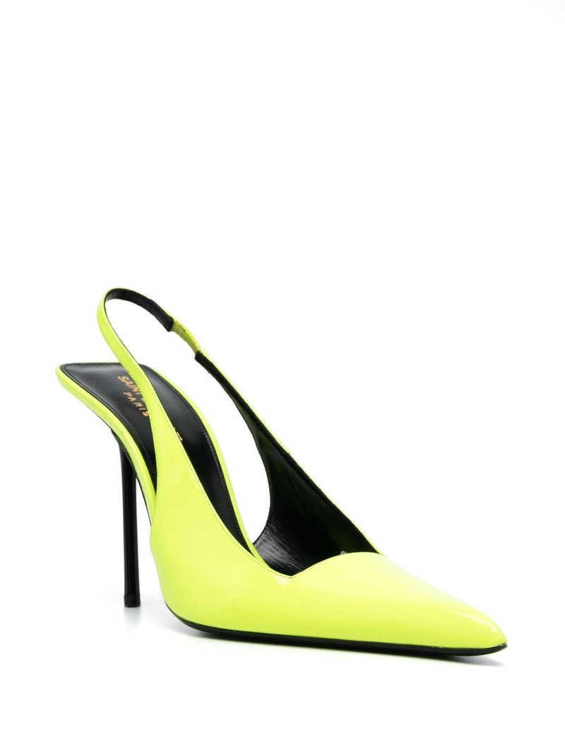 SAINT LAURENT Kiss 115mm slingback pumps outlook