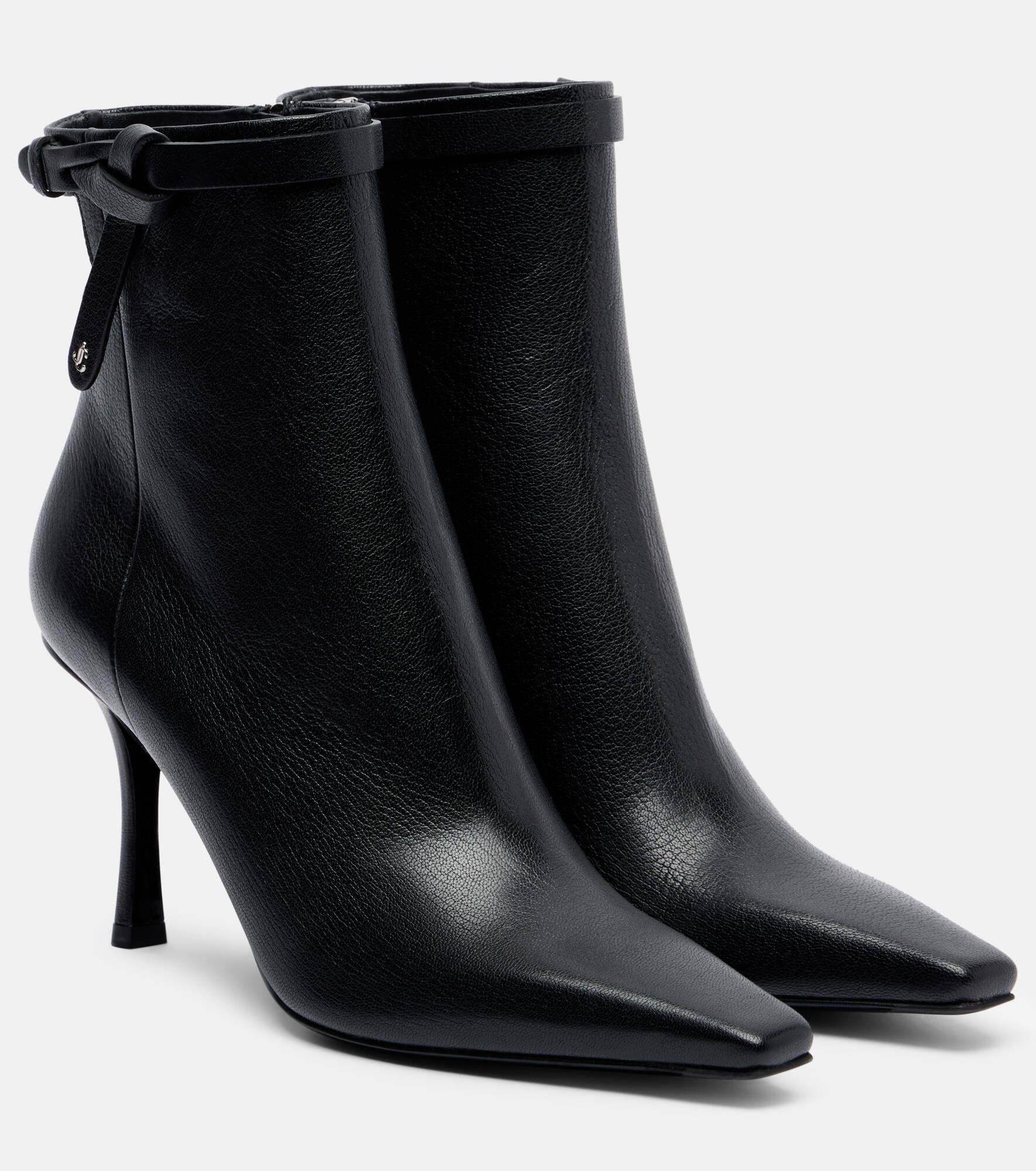 Camie 85 cutout leather ankle boots - 1