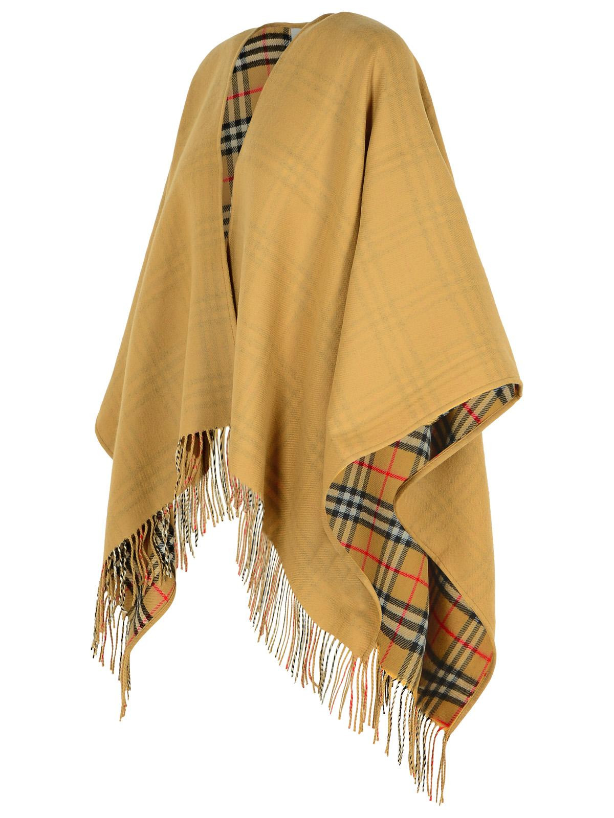 Burberry Reversible 'Check' Beige Wool Cape Women - 2