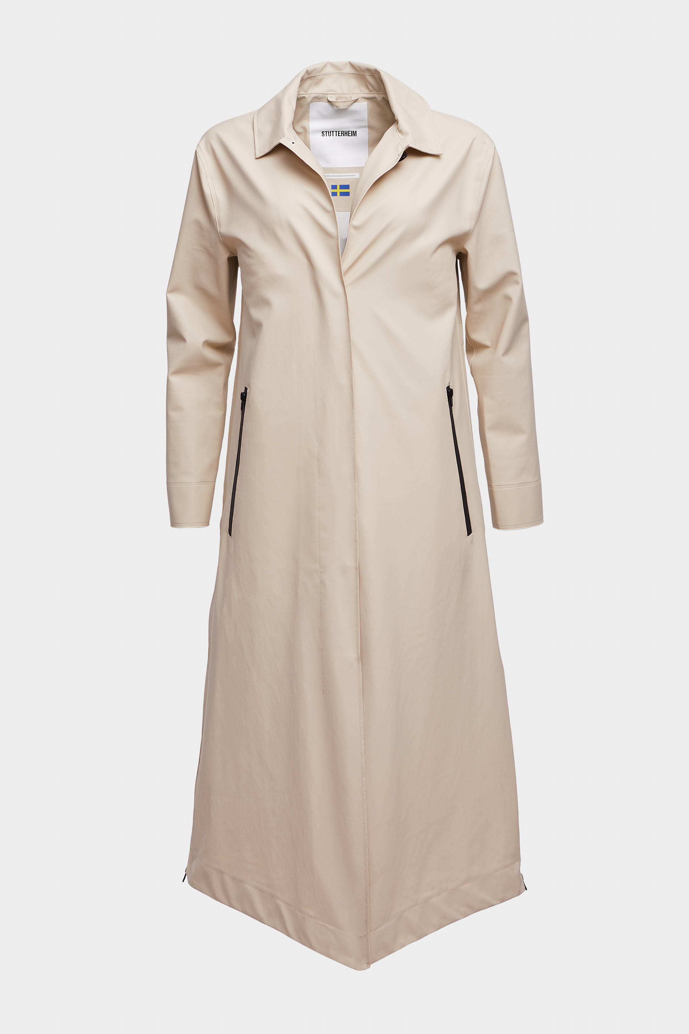 Hornstull Long Raincoat Oyster - 1