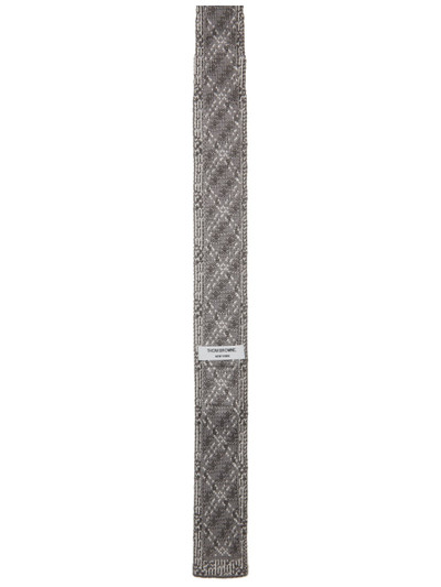 Thom Browne Gray Small Check Tie outlook