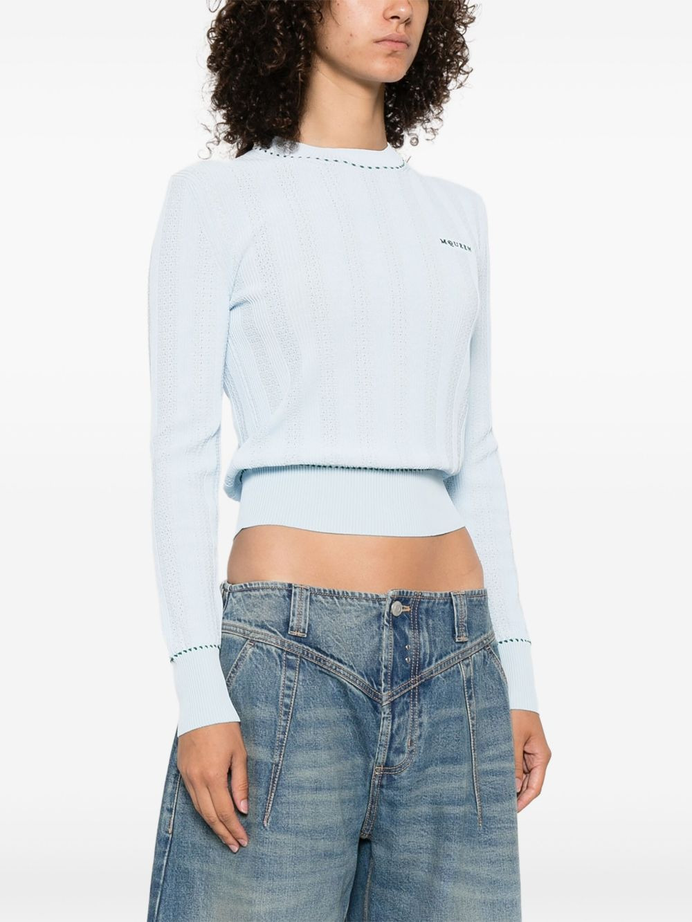 logo-embroidered sweater - 3