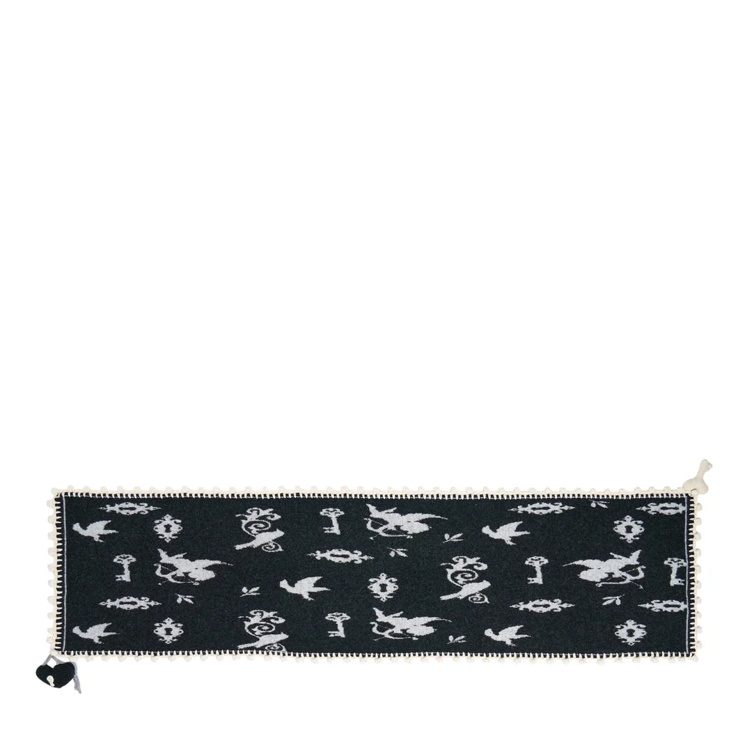 Knit Long Angel Print Scarf - 1