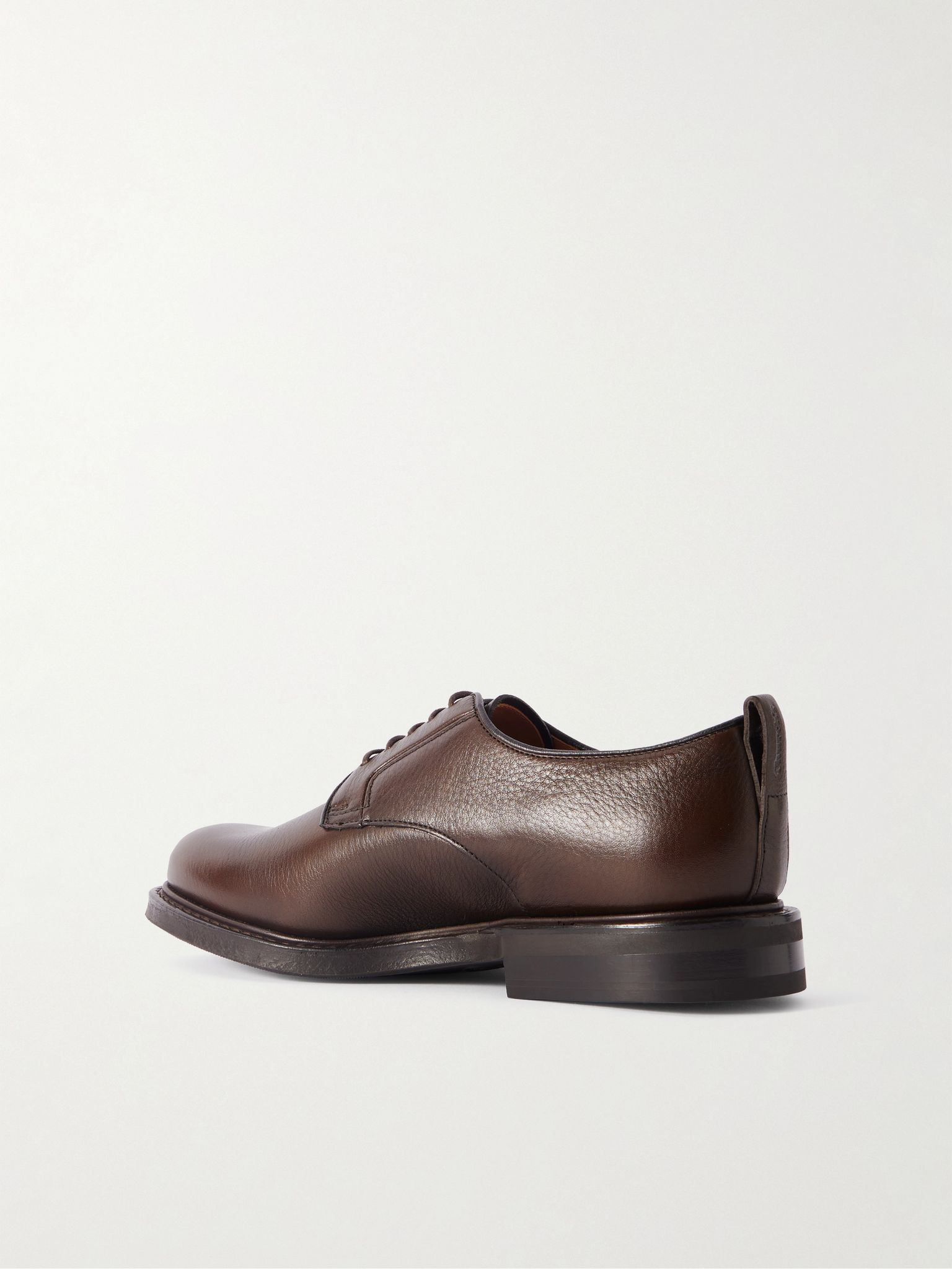 Padstow Full-Grain Leather Derby Shoes Dark brown - 4