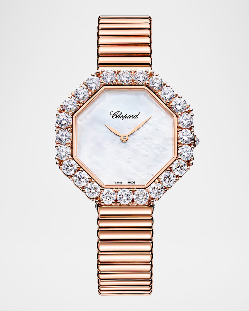 32mm L'Heure du Diamant Octagonal 18K Rose Gold Watch 1