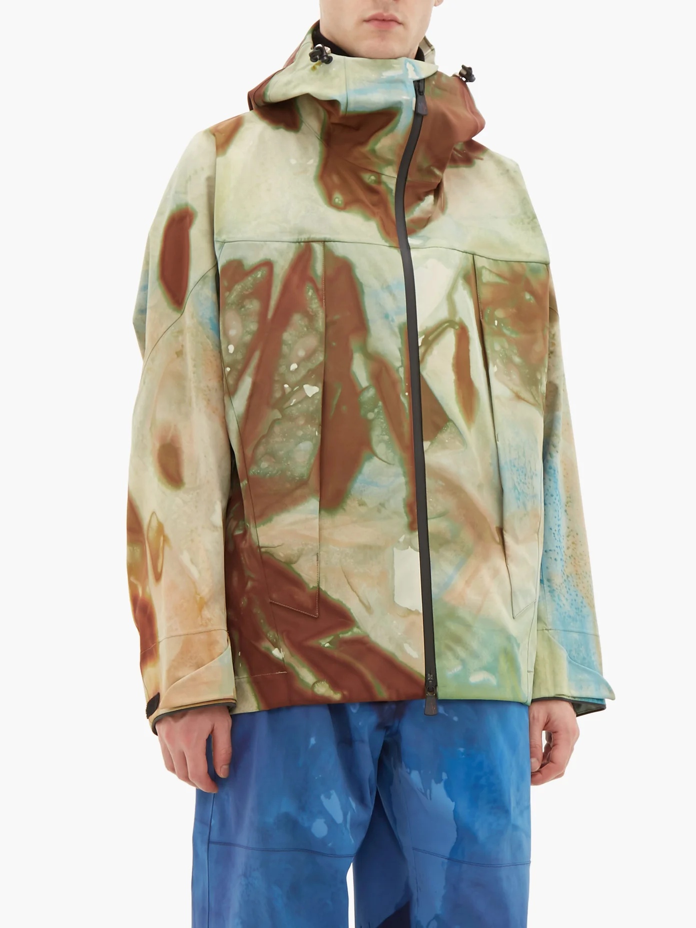 Tie dye-effect technical shell jacket - 2