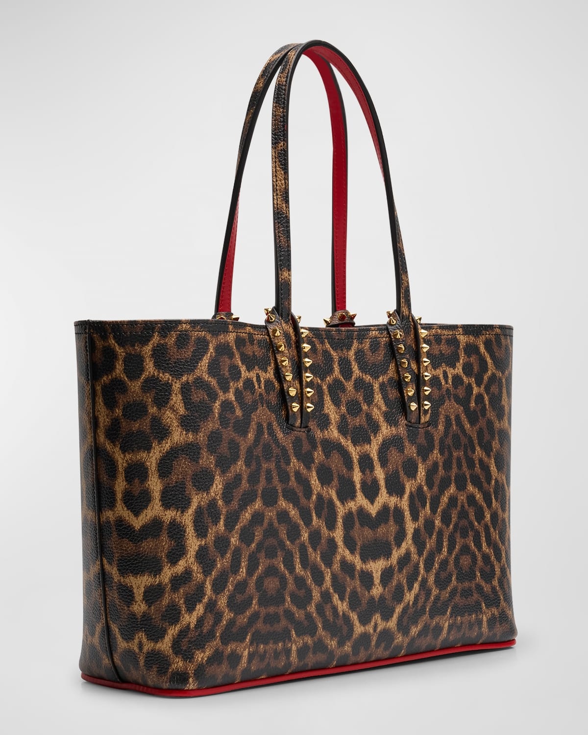 Cabata Small Leopard-Print Leather Tote Bag - 6