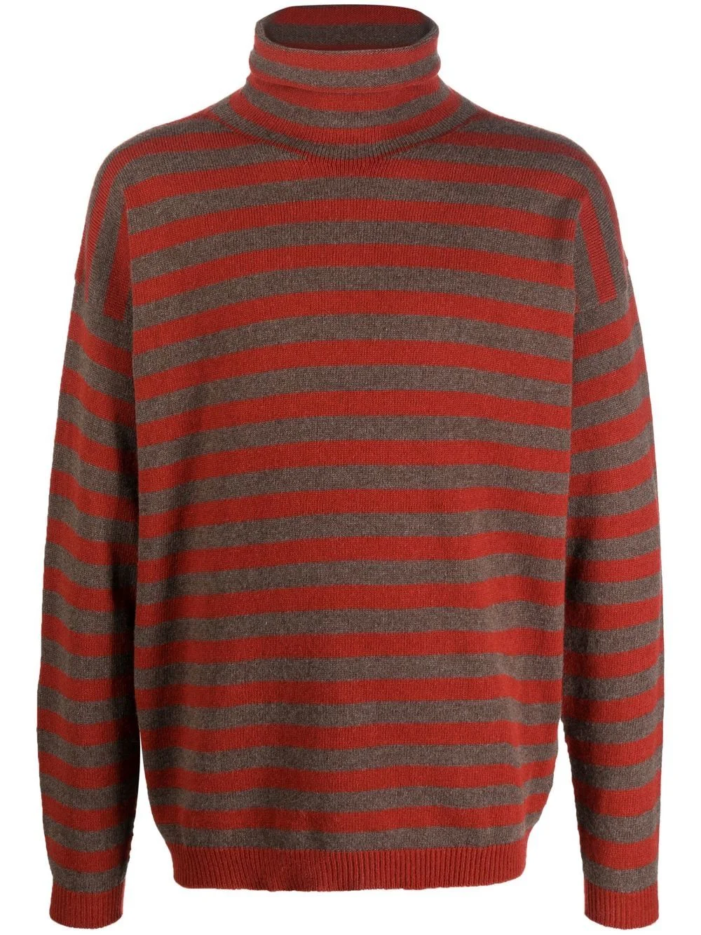 striped roll neck sweater - 1