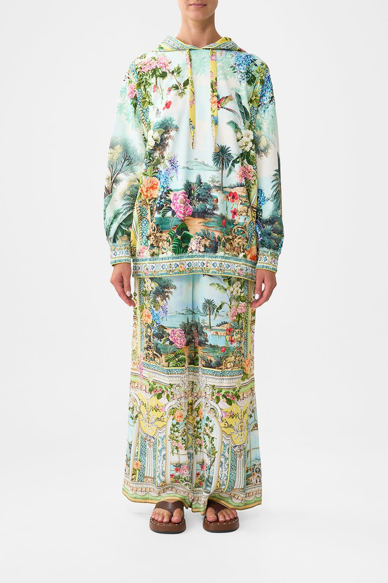 CAMILLA SILK BAND OVERSIZED HOODIE WITH BUTTERFLIES outlook