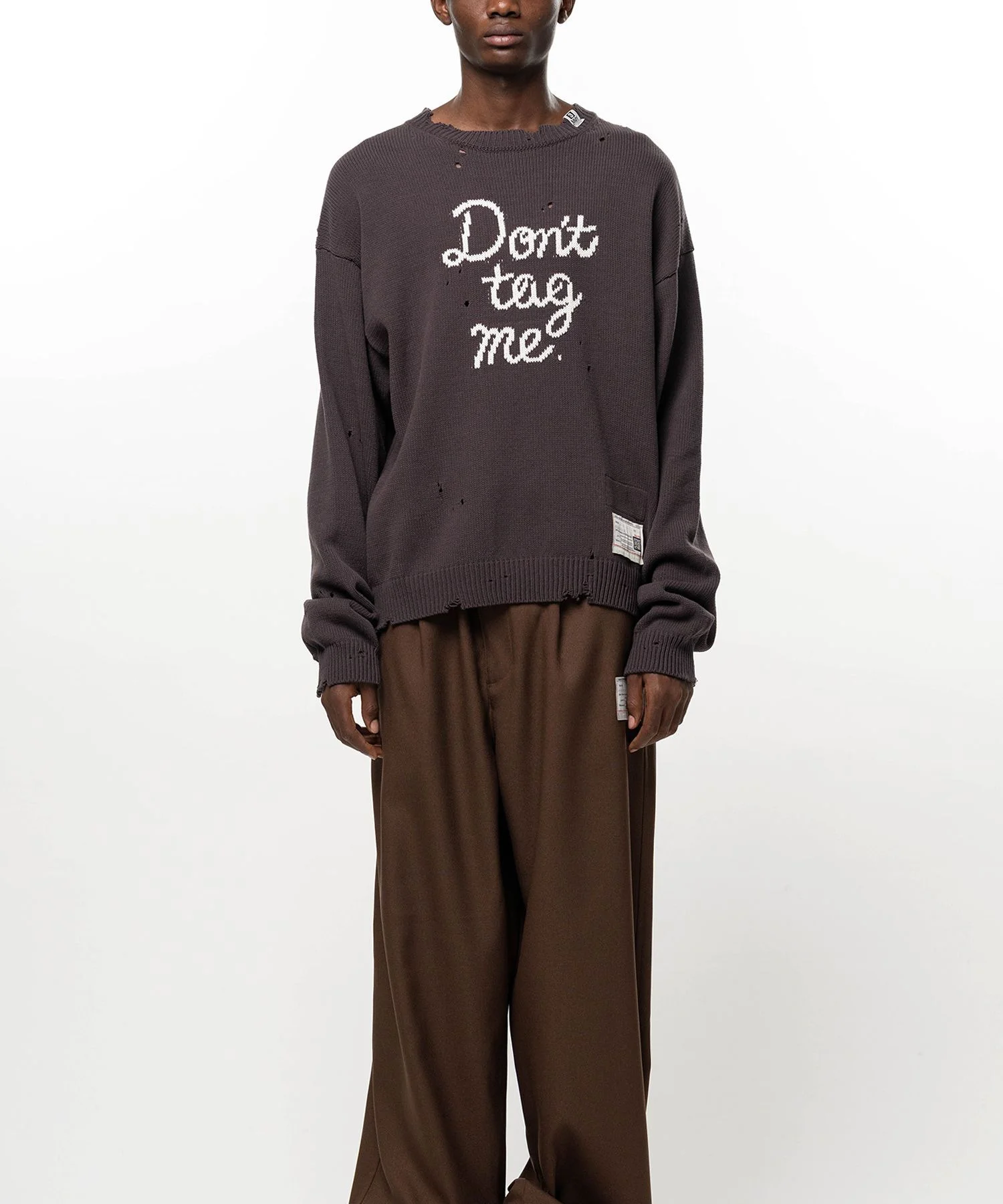 Don't Tag Me Jacquard Knit Sweater - 1