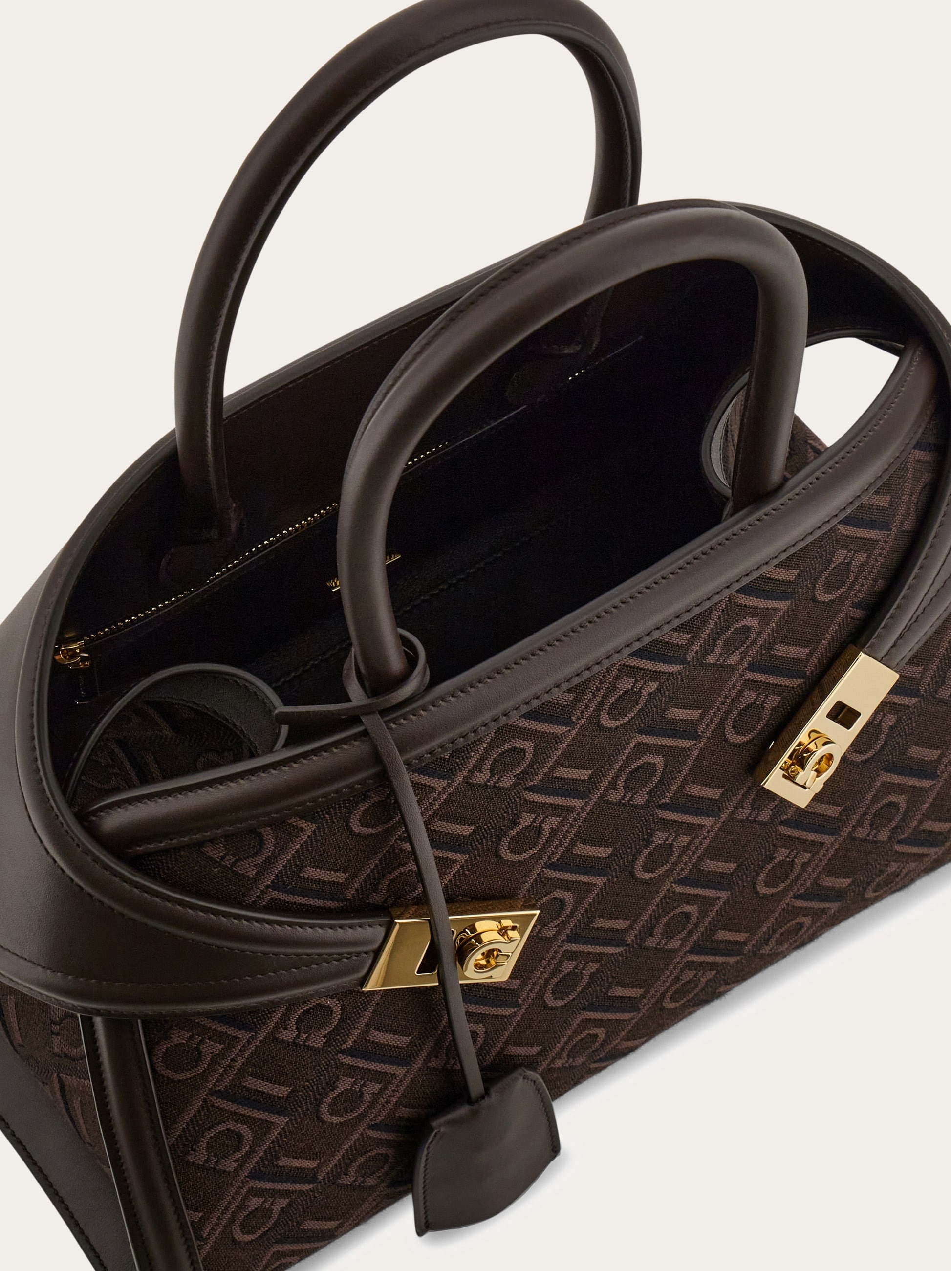 Hug jacquard handbag (S) - 6
