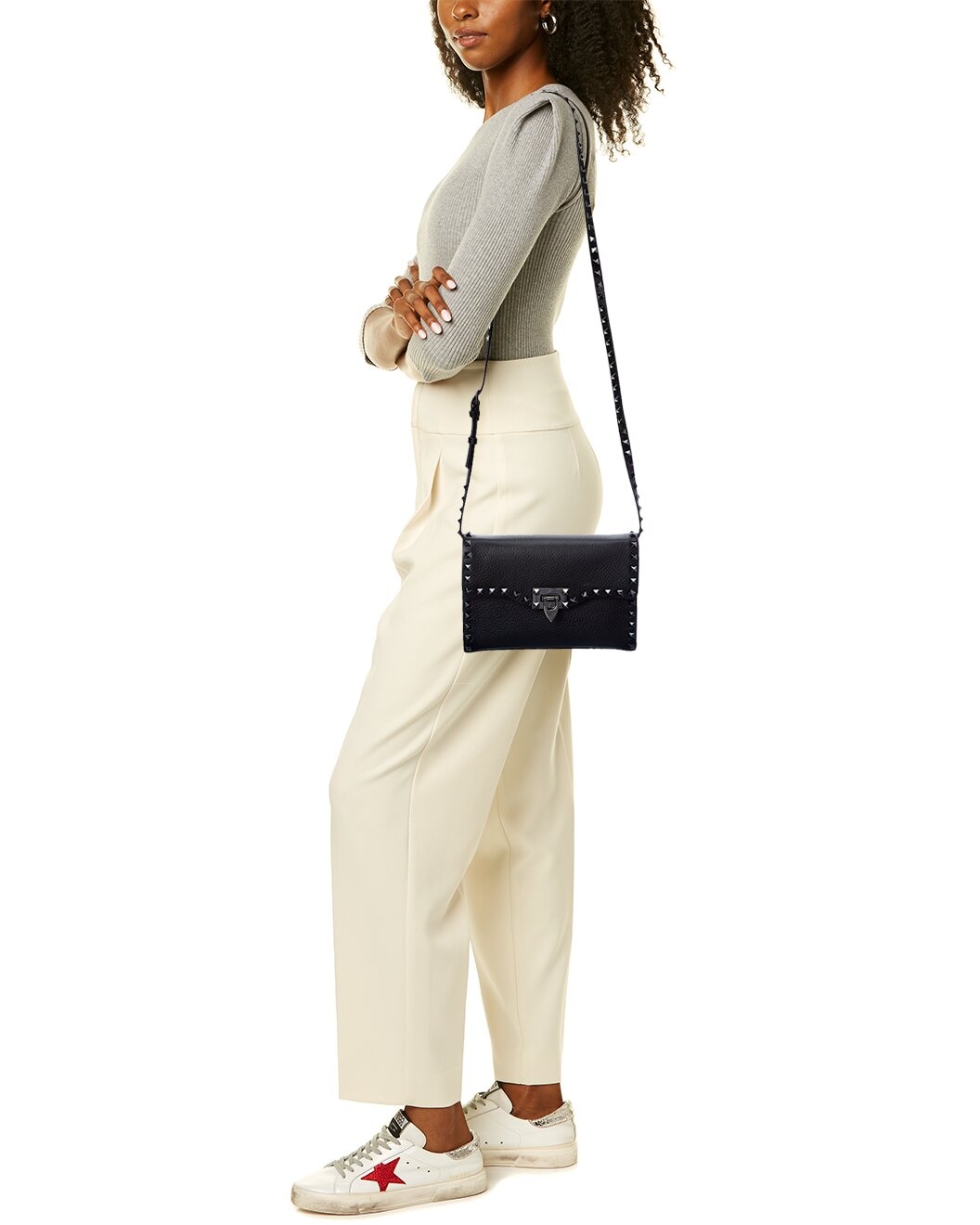 Valentino Rockstud Small Grainy Leather Crossbody - 4