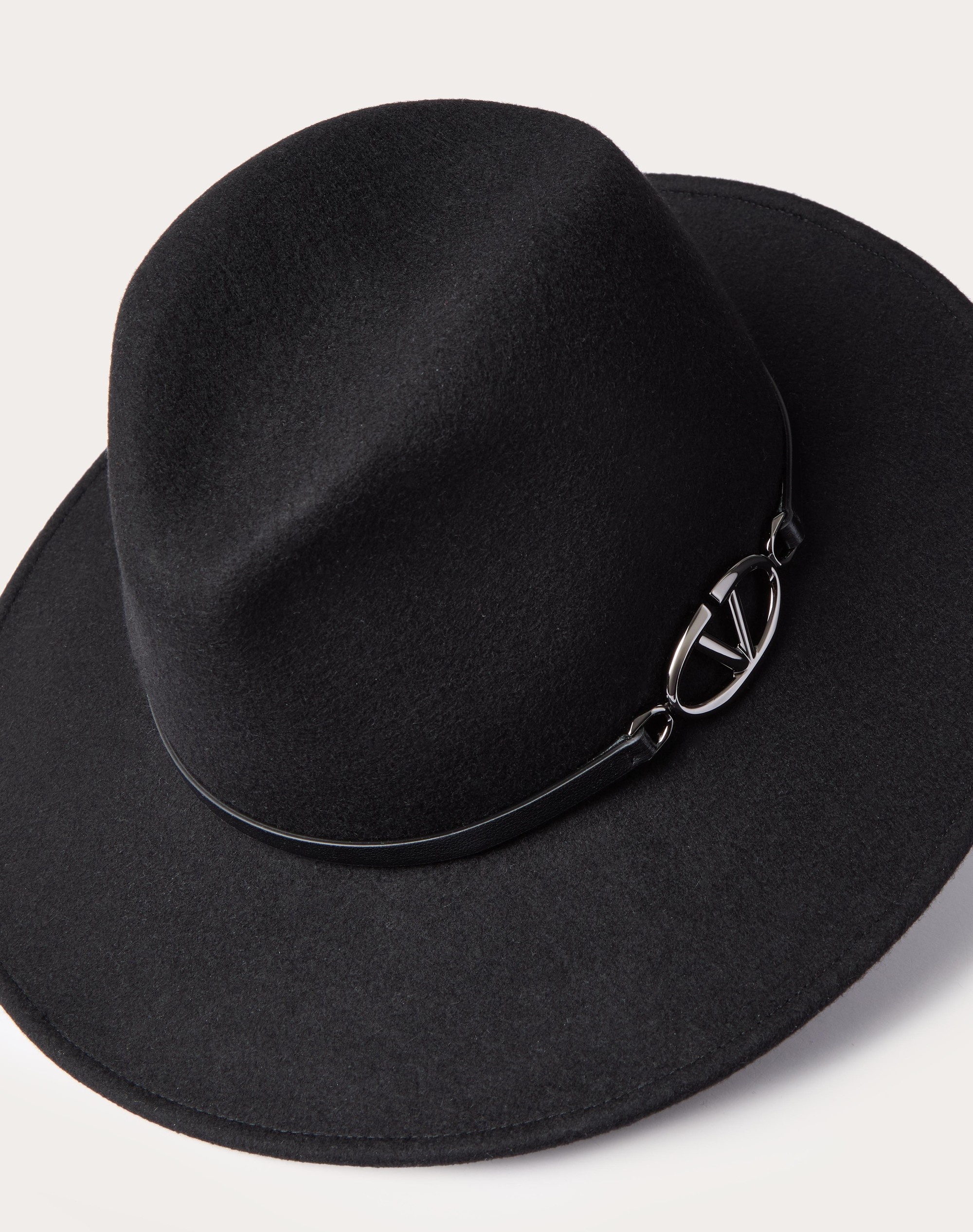 VLOGO THE BOLD EDITION MERINO WOOL AND LEATHER FEDORA HAT - 4