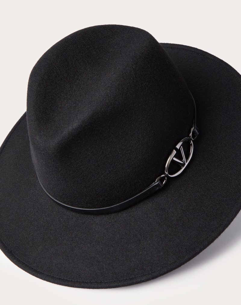 VLOGO THE BOLD EDITION MERINO WOOL AND LEATHER FEDORA HAT 4