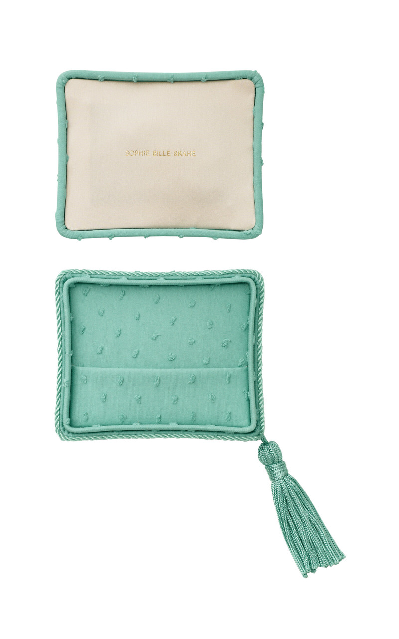 SOPHIE BILLE BRAHE Pistacchio Cotton Jewelry Case green outlook