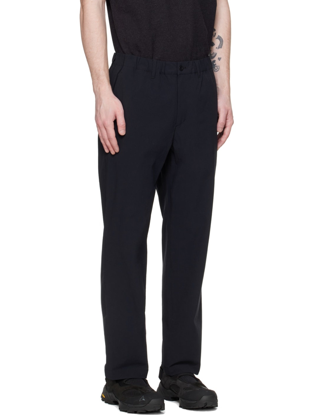 Navy Active Comfort Trousers - 2