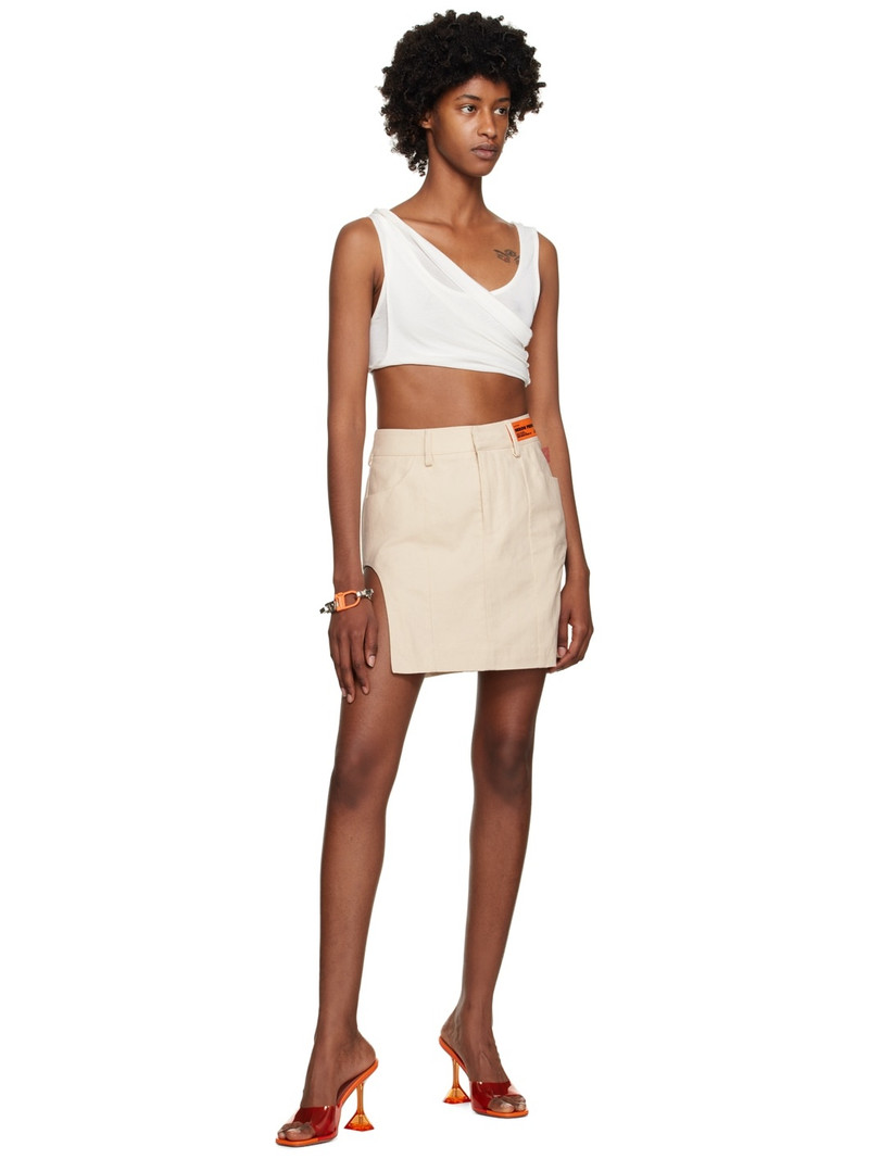 Heron Preston White Twisted Tank Top outlook