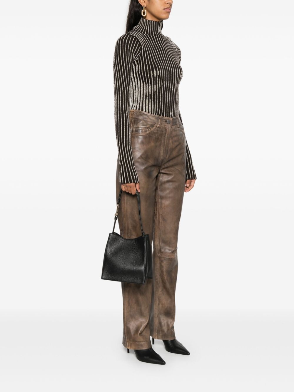 mini Nuvola leather bucket bag - 2