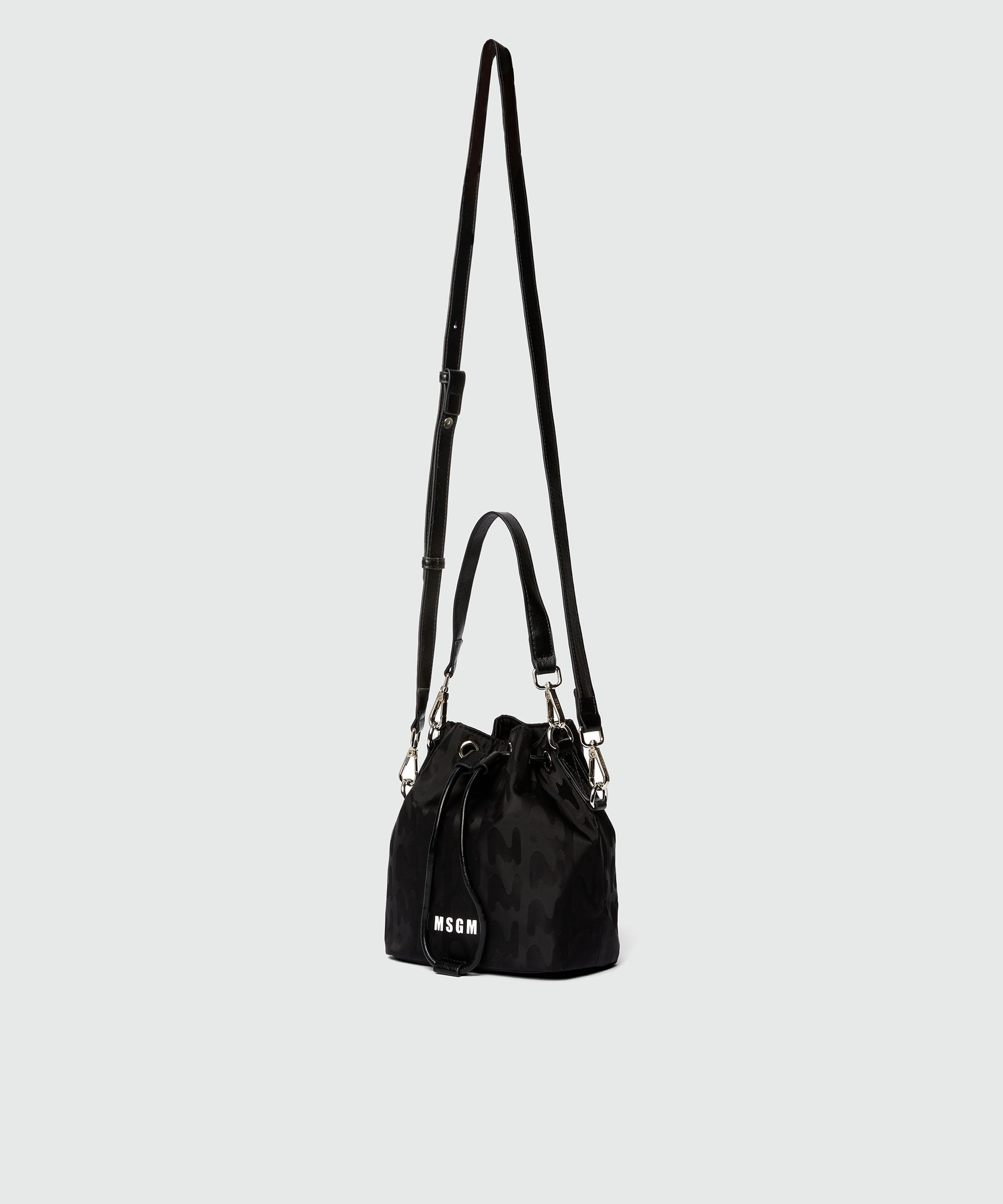 Bucket bag in black Mwave fabric - 3