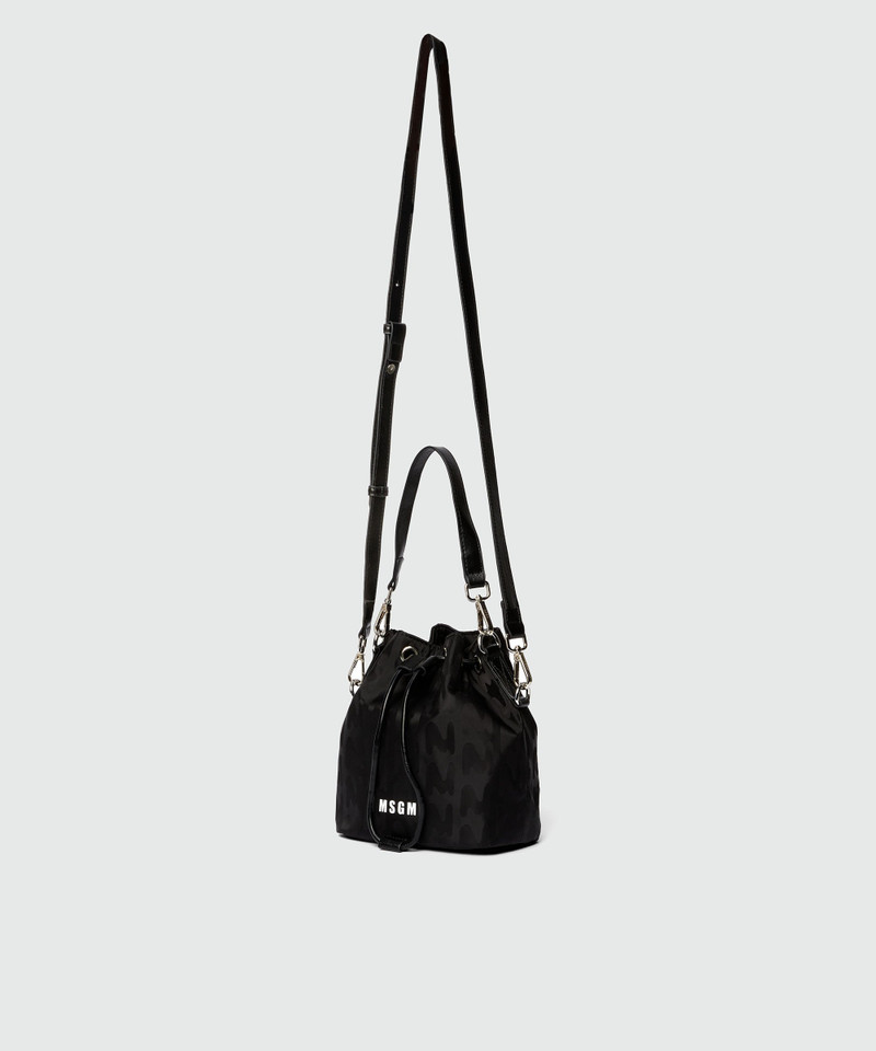 Bucket bag in black Mwave fabric 3
