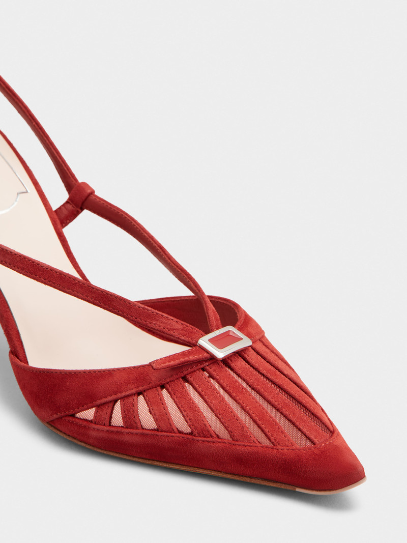 Virgule D'Orsay Pumps in suede 6