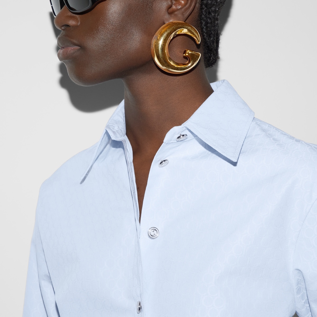 Pinstripe cotton jacquard shirt - 5