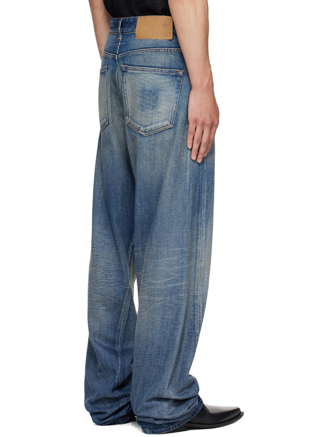 Blue Wide-Leg Jeans - 3