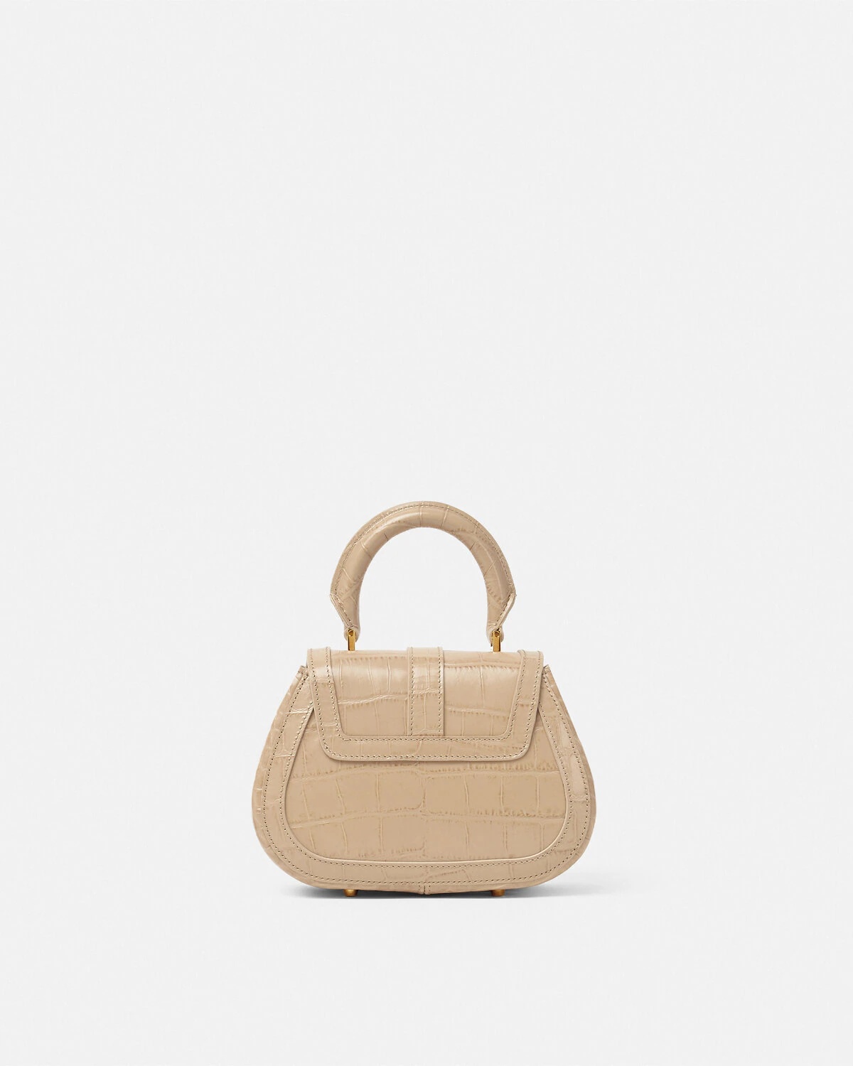 Croc-Effect Greca Goddess Mini Bag - 6