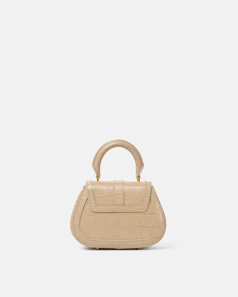 Croc-Effect Greca Goddess Mini Bag 6