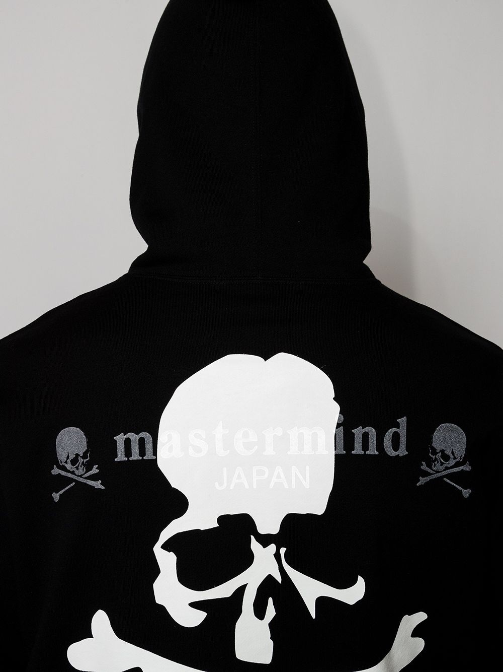 skull-print cotton hoodie - 4