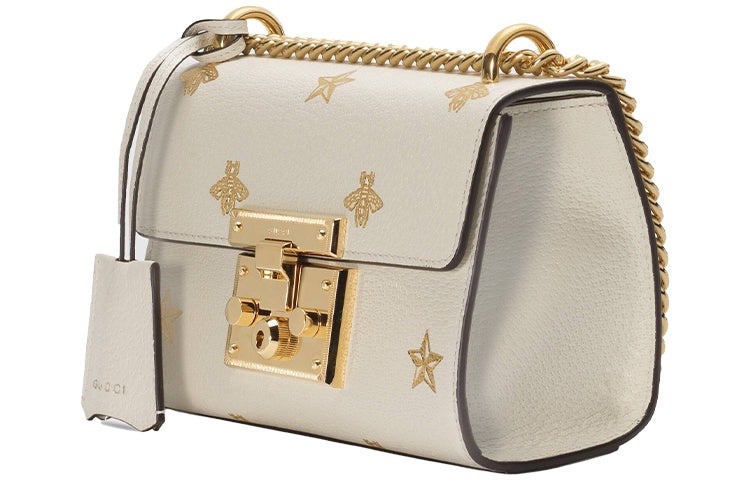 (WMNS) Gucci Padlock Bee Star Small-Sized Single-Shoulder Bag White 432182-DJ2LG-8711 - 2