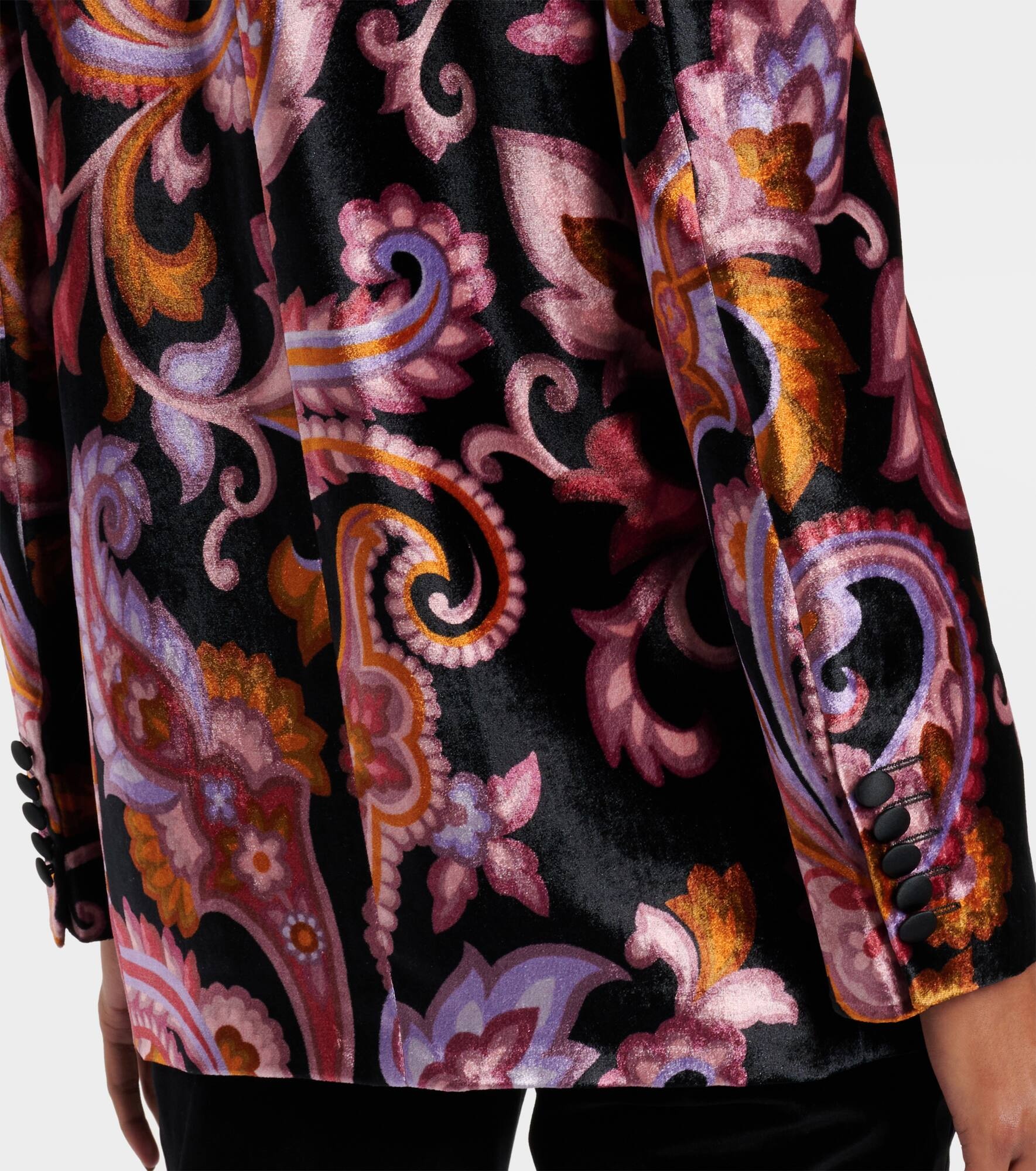 Paisley velvet blazer - 5