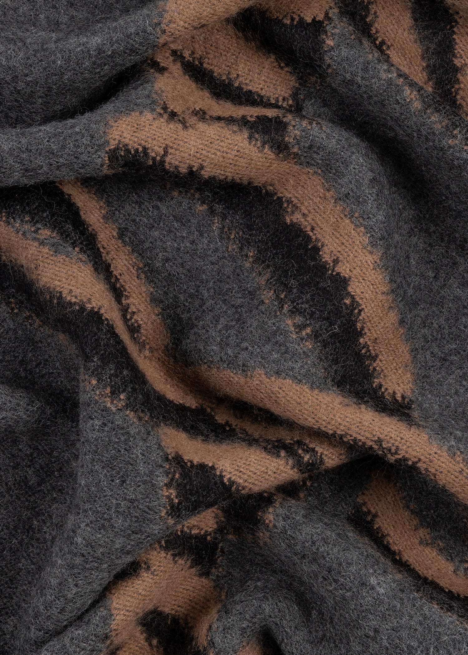 Colour-Block 'Shadow Logo' Jacquard Wool-Blend Scarf - 5