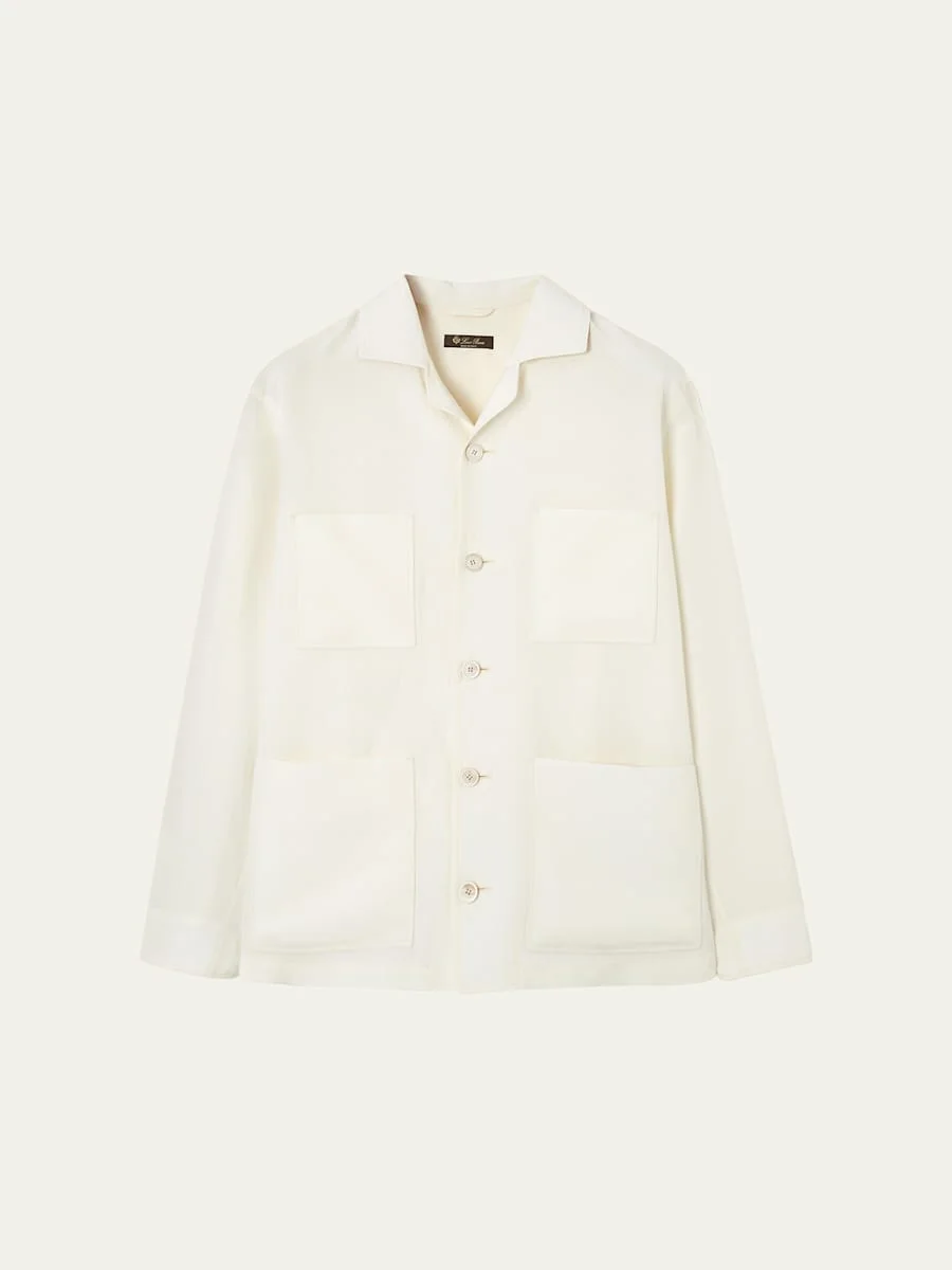 Men's Joele Linen and Silk Overshirt - 1