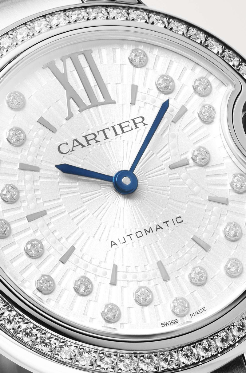 Ballon Bleu de Cartier Automatic 33mm stainless steel and diamond watch 5