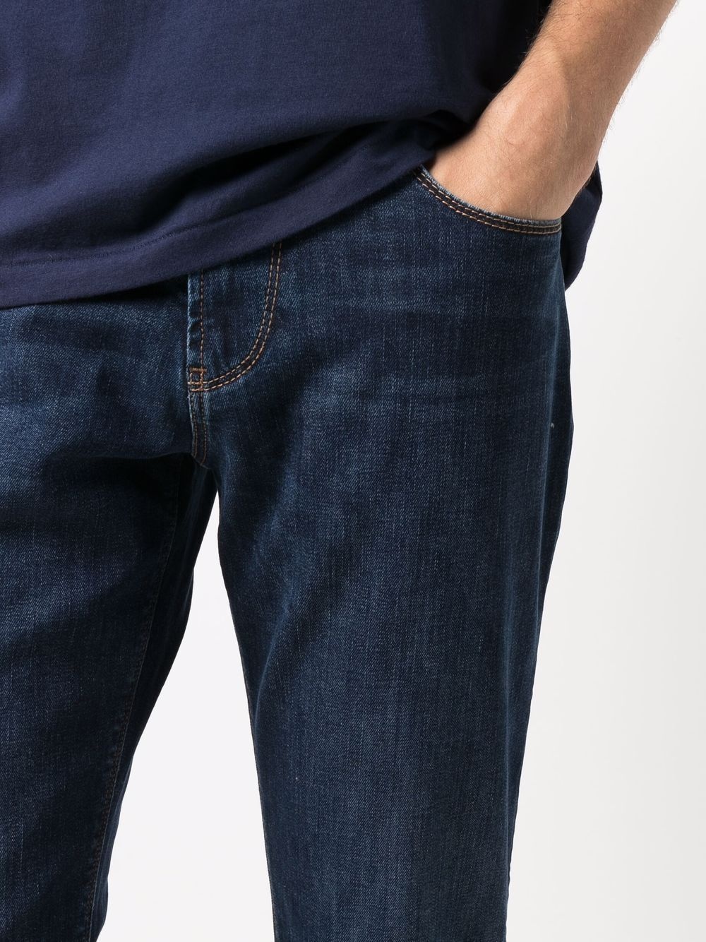 mid-rise straight leg jeans - 5