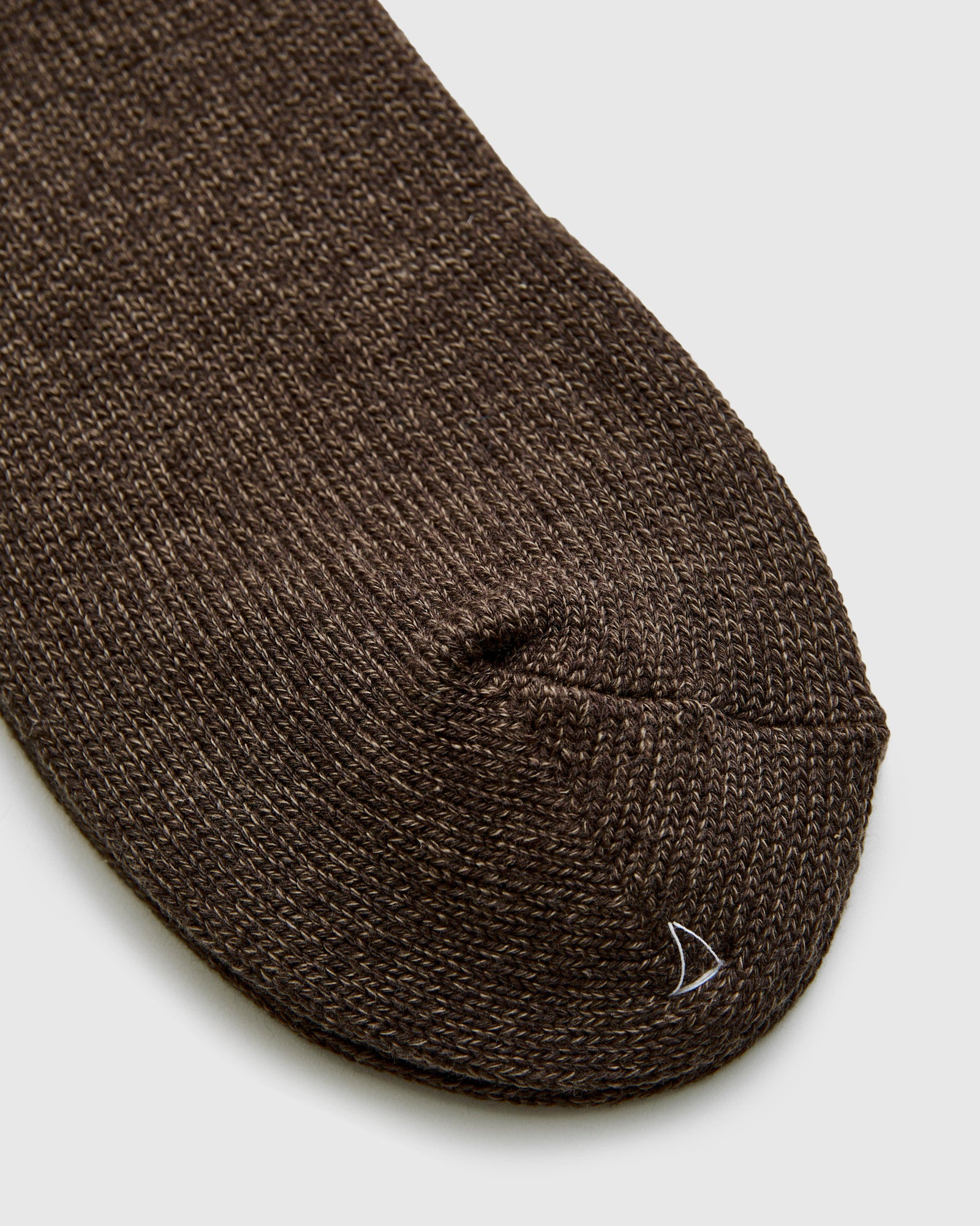 Cabin Stripe Crew Sock in Dark Brown - 3
