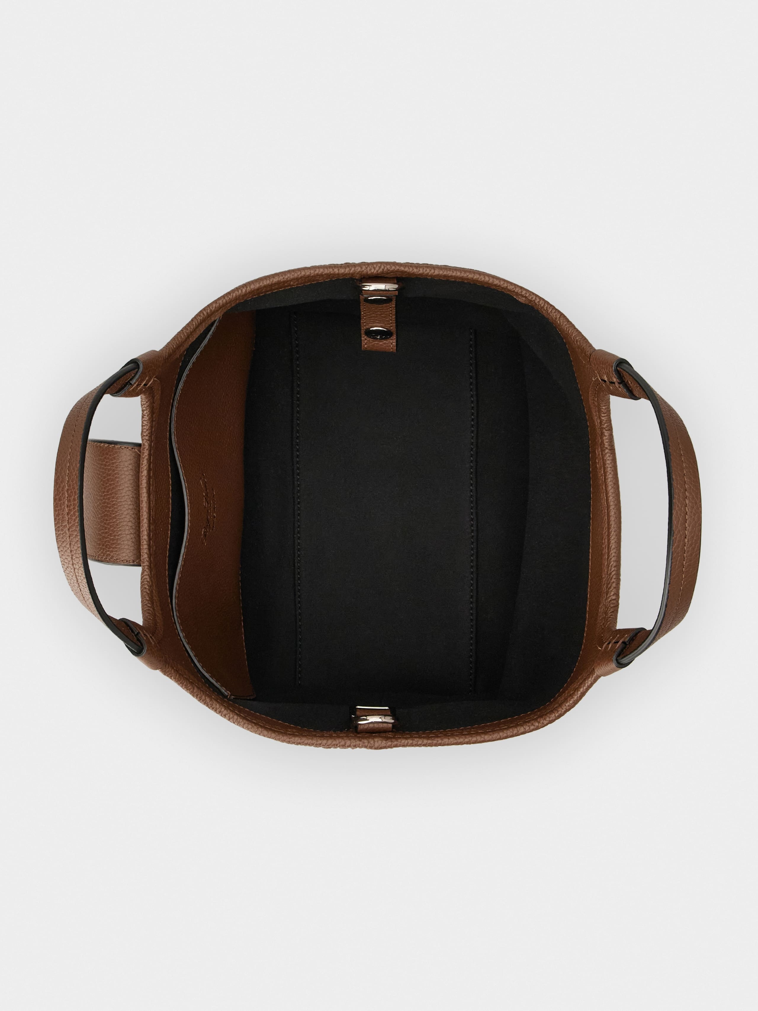 Viv' Choc Mini Shopping Bag in leather - 7