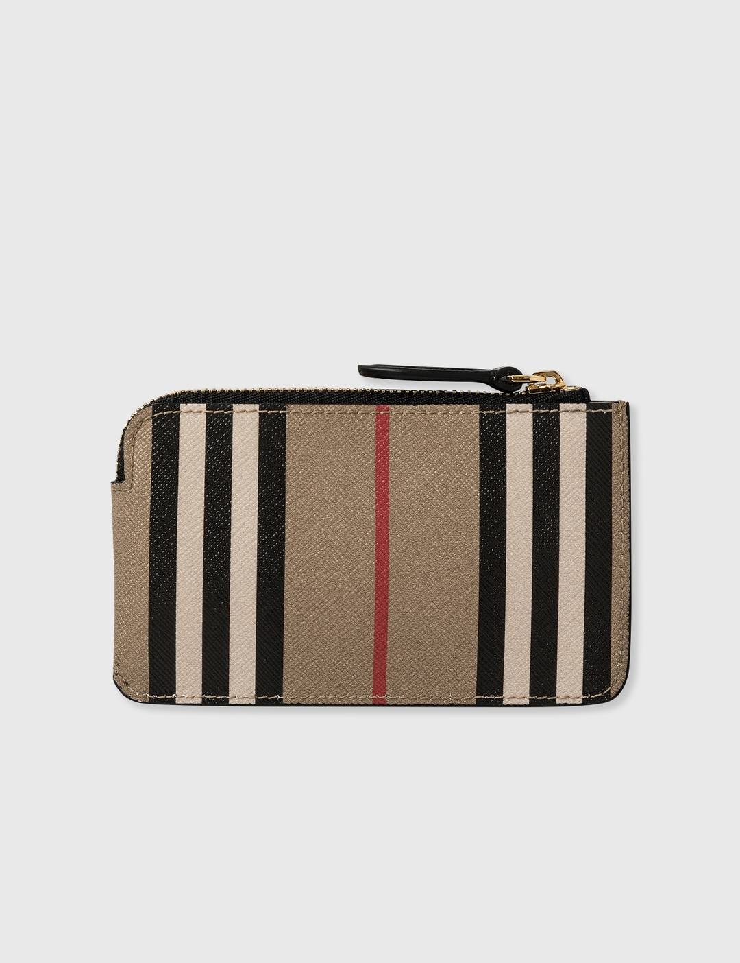 Icon Stripe E-canvas Zip Coin Case - 3