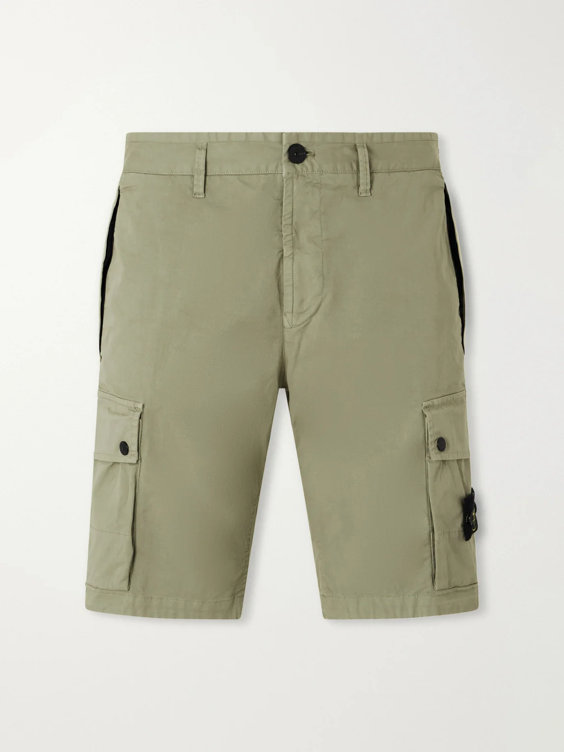 Straight-Leg Cotton-Blend Twill Cargo Shorts - 1